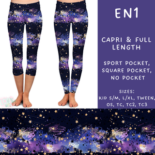 Batch #206 - Electric Night - Closes - 9/25 - ETA early Nov - EN1 Full and Capri Length Leggings