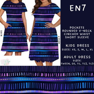 Batch #206 - Electric Night - Closes - 9/25 - ETA early Nov - EN7 Adult & Kids Dresses