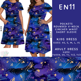 Batch #206 - Electric Night - Closes - 9/25 - ETA early Nov - EN11 Adult & Kids Dresses