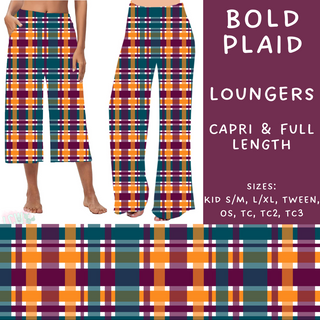 Batch #204 - Hello Fall - Closes 9/20 - ETA early Nov - Bold Plaid Capri and Full Length Loungers