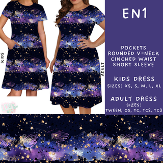 Batch #206 - Electric Night - Closes - 9/25 - ETA early Nov - EN1 Adult & Kids Dresses