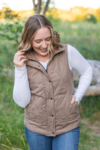 IN STOCK Corduroy Vest - Mocha