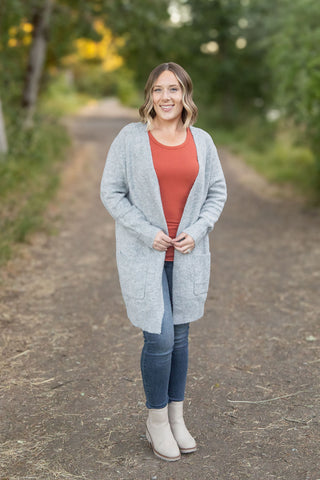 IN STOCK Madison Cozy Cardigan - Light Grey | Women's Cardigan FINAL SALE