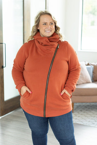 IN STOCK Quinn ZipUp Cowl - Pumpkin | Women's Hoodie FINAL SALE