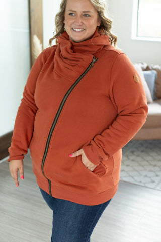 IN STOCK Quinn ZipUp Cowl - Pumpkin | Women's Hoodie FINAL SALE