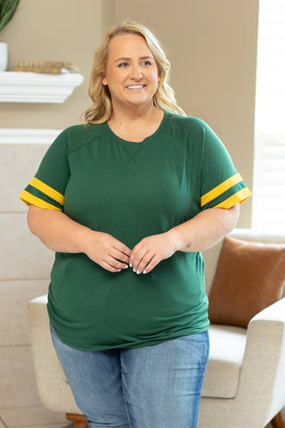 IN STOCK Kylie Tee - Green Bay Green and Yellow