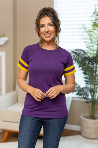 IN STOCK Kylie Tee - Minnesota Purple and Yellow