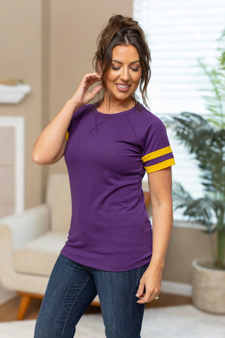 IN STOCK Kylie Tee - Minnesota Purple and Yellow