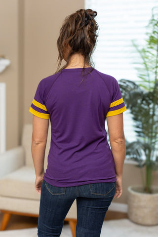 IN STOCK Kylie Tee - Minnesota Purple and Yellow