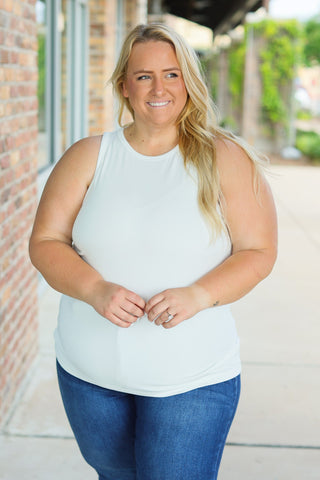 IN STOCK Tara Ribbed Tank - White | Women's Tank Top