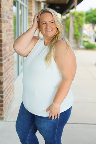 IN STOCK Tara Ribbed Tank - White | Women's Tank Top