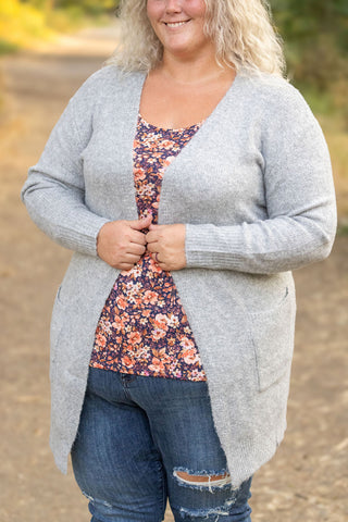 IN STOCK Madison Cozy Cardigan - Light Grey | Women's Cardigan FINAL SALE