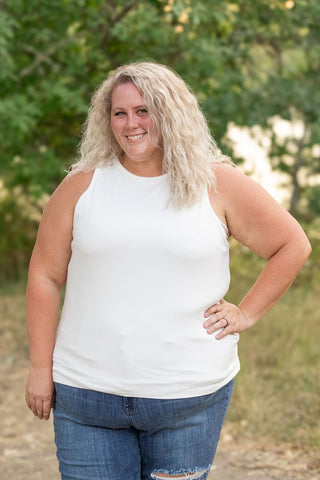 IN STOCK Tara Ribbed Tank - White | Women's Tank Top