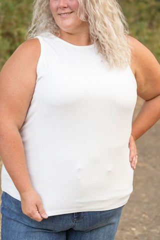 IN STOCK Tara Ribbed Tank - White | Women's Tank Top