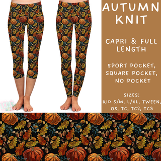 Batch #204 - Hello Fall - Closes 9/20 - ETA early Nov - Autumn Knit Full and Capri Length Leggings