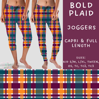 Batch #204 - Hello Fall - Closes 9/20 - ETA early Nov - Bold Plaid Full and Capri Length Joggers