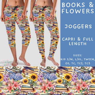 Batch #209 - Fun Run 5 - Closes 10/2 - ETA mid Nov - Books & Flowers Full and Capri Length Joggers