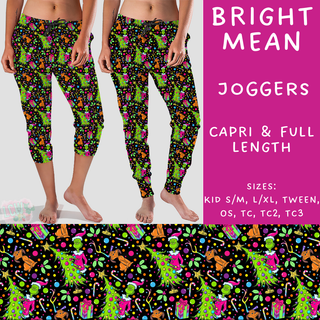 Batch #205 - August Request Run - Closes 9/23 - ETA early Nov - Bright Mean Full and Capri Length Joggers