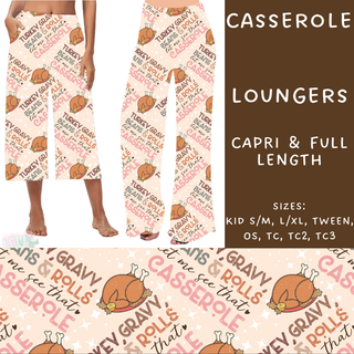 Batch #207 - Fall Fun - Closes 9/27 - ETA mid Nov - Casserole Capri and Full Length Loungers