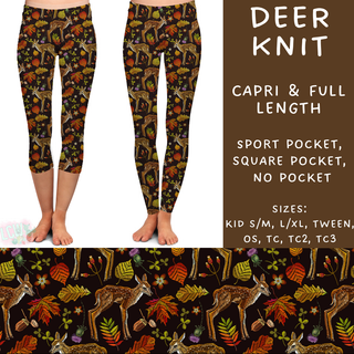 Batch #207 - Fall Fun - Closes 9/27 - ETA mid Nov - Deer Knit Full and Capri Length Leggings