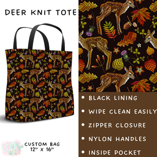 Batch #207 - Fall Fun - Closes 9/27 - ETA mid Nov - Deer Knit Tote