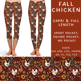 Batch #204 - Hello Fall - Closes 9/20 - ETA early Nov - Fall Chicken Full and Capri Length Leggings