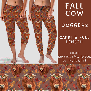 Batch #207 - Fall Fun - Closes 9/27 - ETA mid Nov - Fall Cow Full and Capri Length Joggers