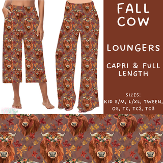 Batch #207 - Fall Fun - Closes 9/27 - ETA mid Nov - Fall Cow Capri and Full Length Loungers