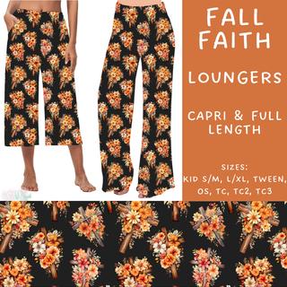 Batch #205 - August Request Run - Closes 9/23 - ETA early Nov - Fall Faith Capri and Full Length Loungers