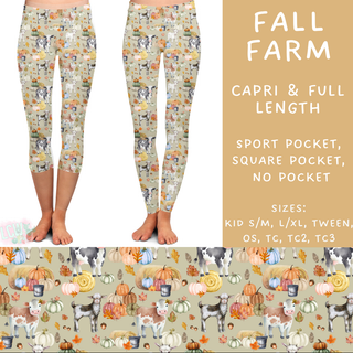 Batch #207 - Fall Fun - Closes 9/27 - ETA mid Nov - Fall Farm Full and Capri Length Leggings