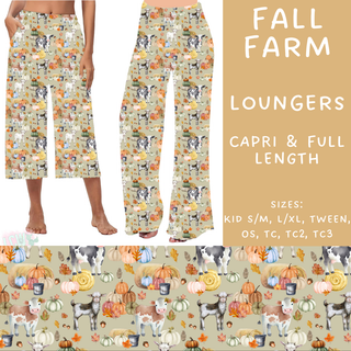 Batch #207 - Fall Fun - Closes 9/27 - ETA mid Nov - Fall Farm Capri and Full Length Loungers