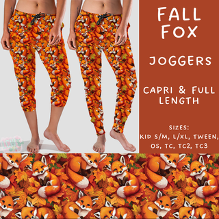 Batch #207 - Fall Fun - Closes 9/27 - ETA mid Nov - Fall Fox Full and Capri Length Joggers