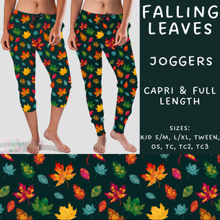 Batch #207 - Fall Fun - Closes 9/27 - ETA mid Nov - Falling Leaves Full and Capri Length Joggers