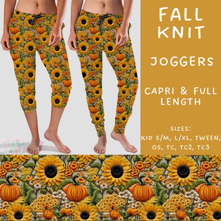 Batch #207 - Fall Fun - Closes 9/27 - ETA mid Nov - Fall Knit Full and Capri Length Joggers