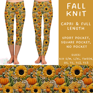 Batch #207 - Fall Fun - Closes 9/27 - ETA mid Nov - Fall Knit Full and Capri Length Leggings