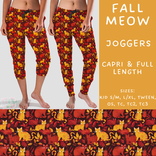 Batch #204 - Hello Fall - Closes 9/20 - ETA early Nov - Fall Meow Full and Capri Length Joggers