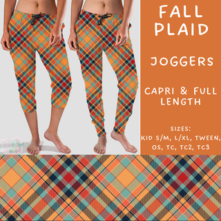 Batch #204 - Hello Fall - Closes 9/20 - ETA early Nov - Fall Plaid Full and Capri Length Joggers