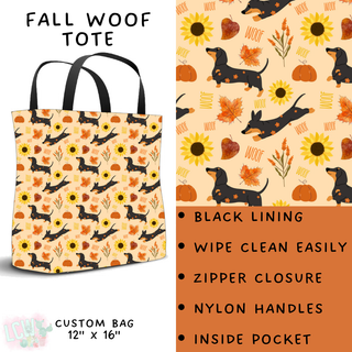 Batch #204 - Hello Fall - Closes 9/20 - ETA early Nov - Fall Woof Tote