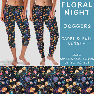 Batch #205 - August Request Run - Closes 9/23 - ETA early Nov - Floral Night Full and Capri Length Joggers