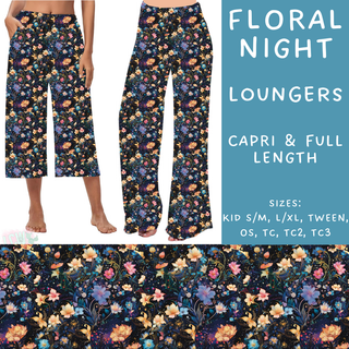 Batch #205 - August Request Run - Closes 9/23 - ETA early Nov - Floral Night Capri and Full Length Loungers