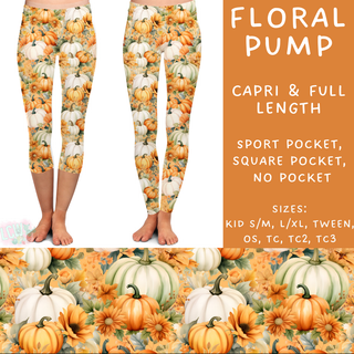 Batch #204 - Hello Fall - Closes 9/20 - ETA early Nov - Floral Pump Full and Capri Length Leggings