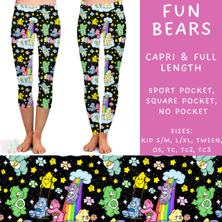 Batch #205 - August Request Run - Closes 9/23 - ETA early Nov - Fun Bears Full and Capri Length Leggings