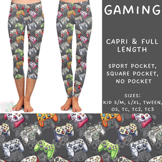 Batch #209 - Fun Run 5 - Closes 10/2 - ETA mid Nov - Gaming Full and Capri Length Leggings