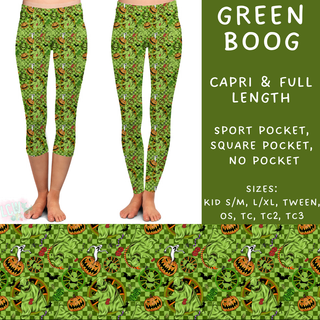 Batch #205 - August Request Run - Closes 9/23 - ETA early Nov - Green Boog Full and Capri Length Leggings