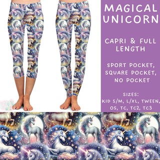 Batch #209 - Fun Run 5 - Closes 10/2 - ETA mid Nov - Magical Unicorn Full and Capri Length Leggings