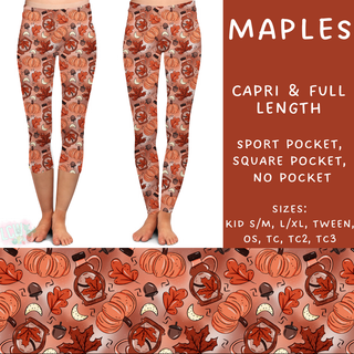 Batch #207 - Fall Fun - Closes 9/27 - ETA mid Nov - Maples Full and Capri Length Leggings