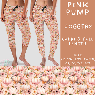 Batch #207 - Fall Fun - Closes 9/27 - ETA mid Nov - Pink Pump Full and Capri Length Joggers