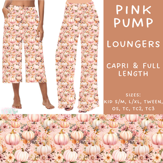 Batch #207 - Fall Fun - Closes 9/27 - ETA mid Nov - Pink Pump Capri and Full Length Loungers