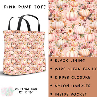 Batch #207 - Fall Fun - Closes 9/27 - ETA mid Nov - Pink Pump Tote