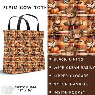 Batch #207 - Fall Fun - Closes 9/27 - ETA mid Nov - Plaid Cow Tote